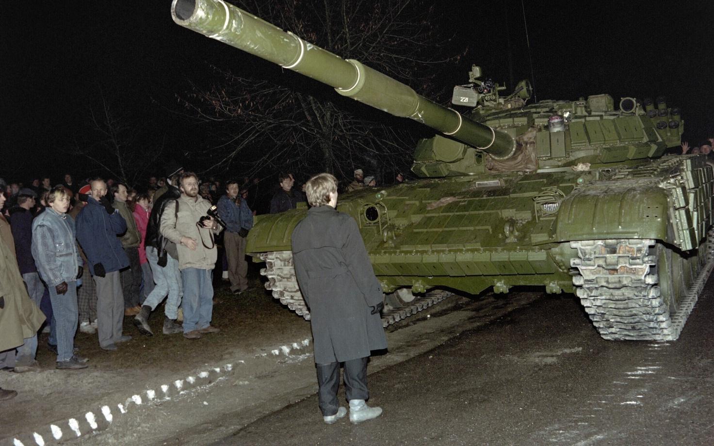 Nõukogude tank 13. jaanuaril Vilniuses