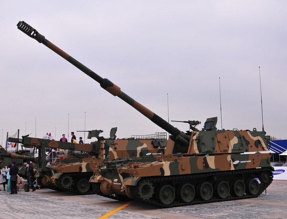 K-9 Thunder self-propelled artillery of the ROK Armed Forces.