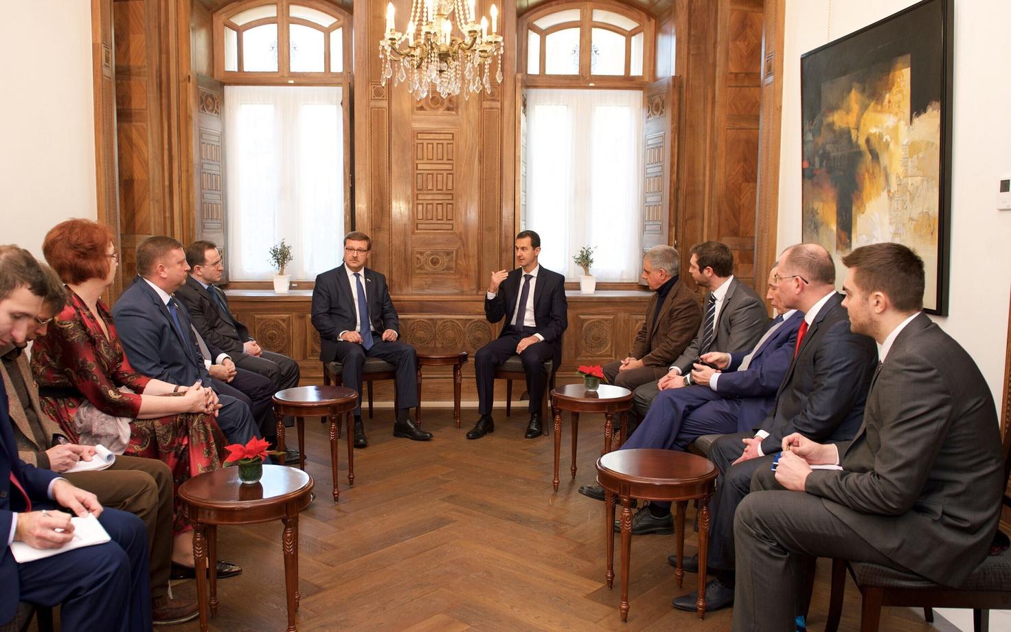 Евродепутат Яна Тоом на встрече с Башаром Асадом в Сирии.