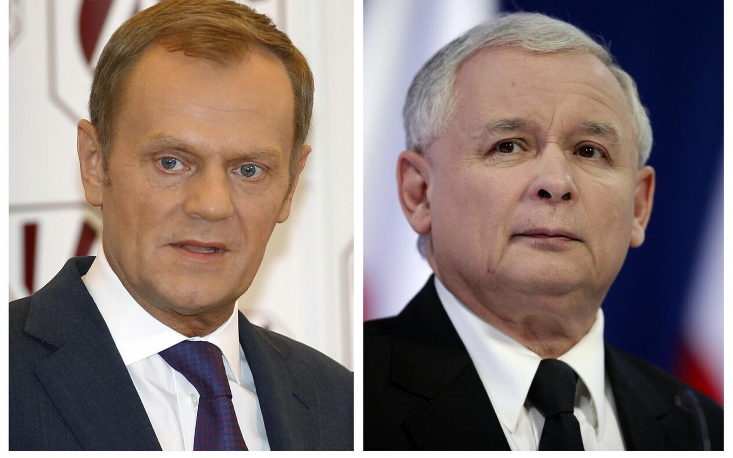 Donald Tusk ja Jaroslaw Kaczynski 2011. aastal.