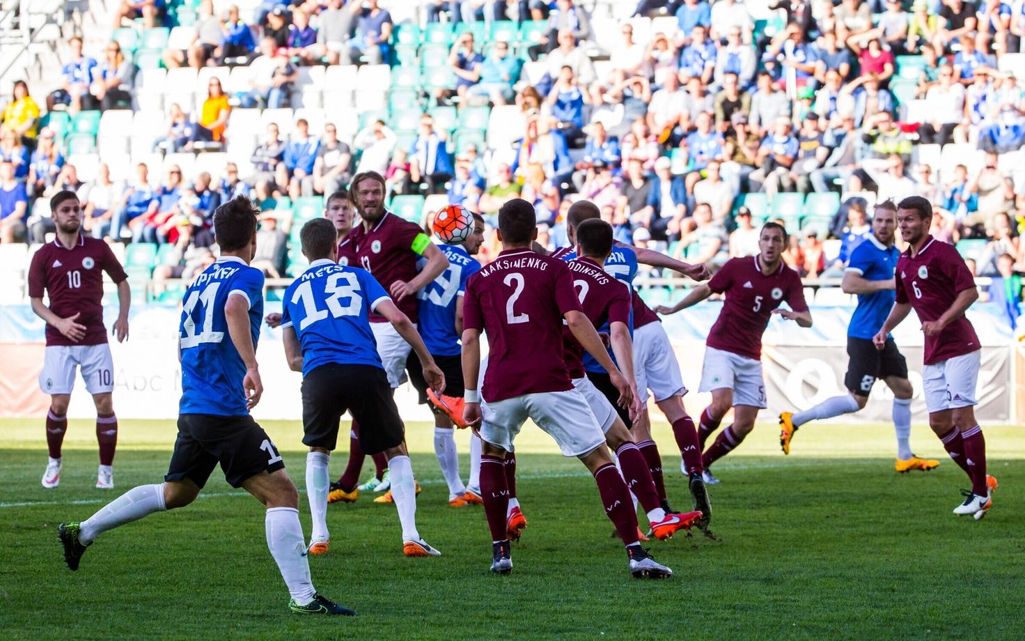 Матчи между Эстонии и Латвией всегда проходят в упорной борьбе.