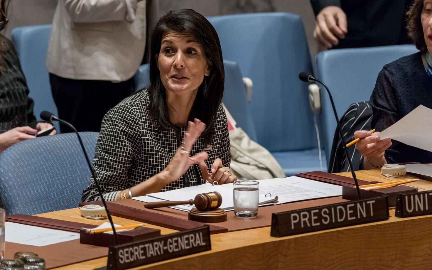 Постоянный представитель США при ООН Никки Хейли.