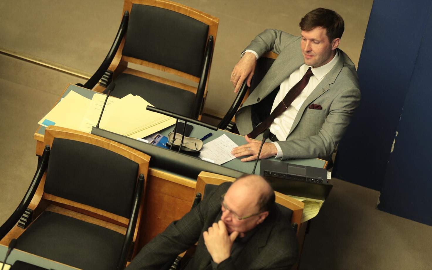 Председатель EKRE Март Хельме и глава фракции Мартин Хельме.