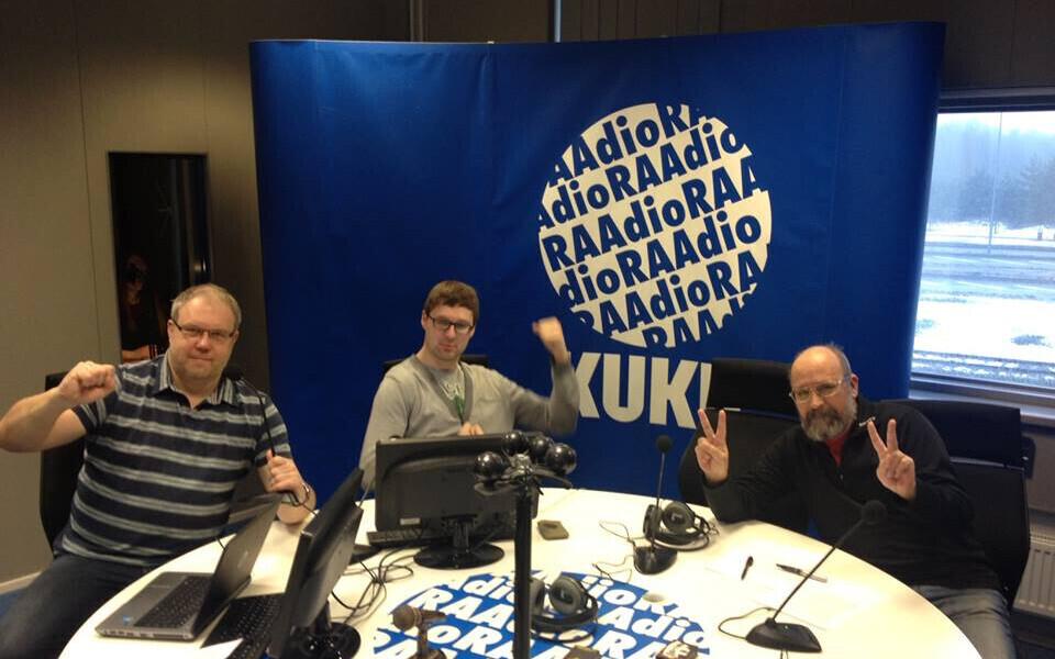 Peep Pahv, Tarmo Paju and Jaan Martinson at Kuku studio.
