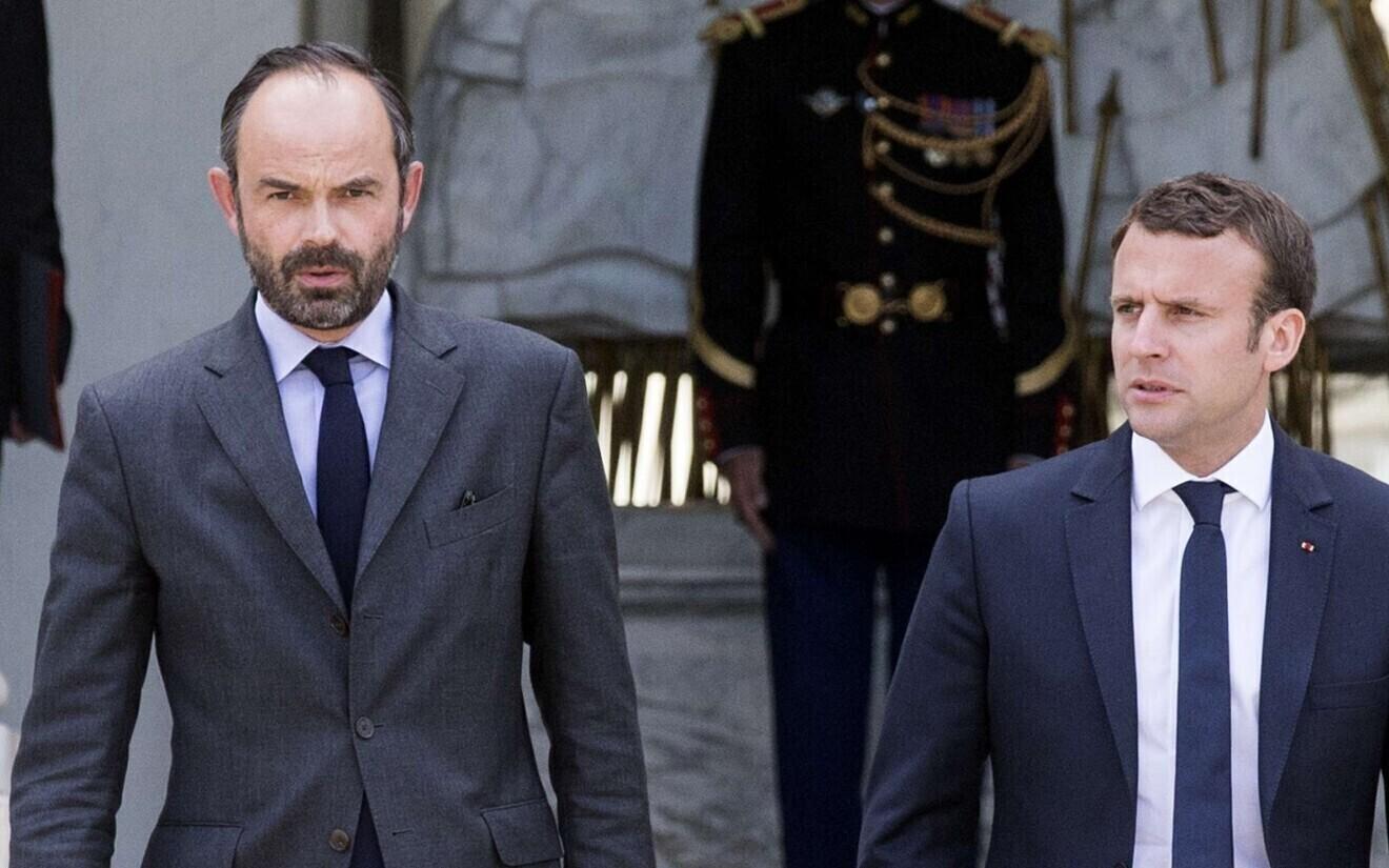 Edouard Philippe (vasakul) ja Emmanuel Macron.