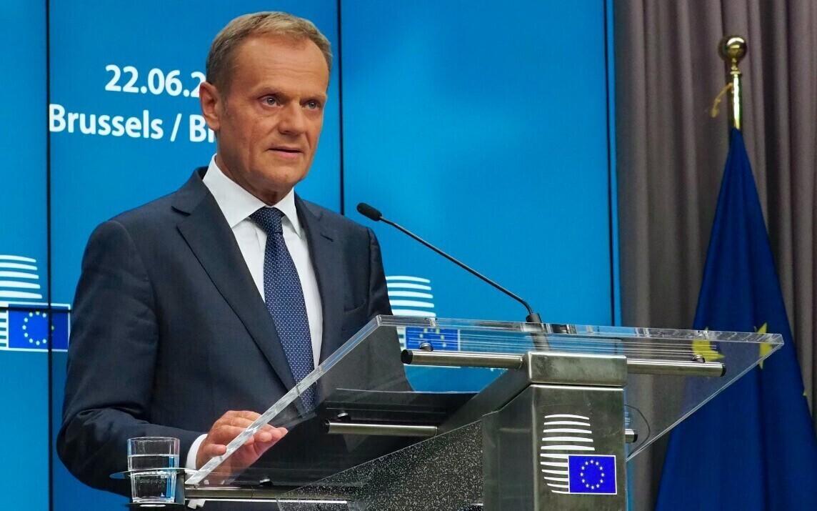 Дональд Туск на саммите в Брюсселе.