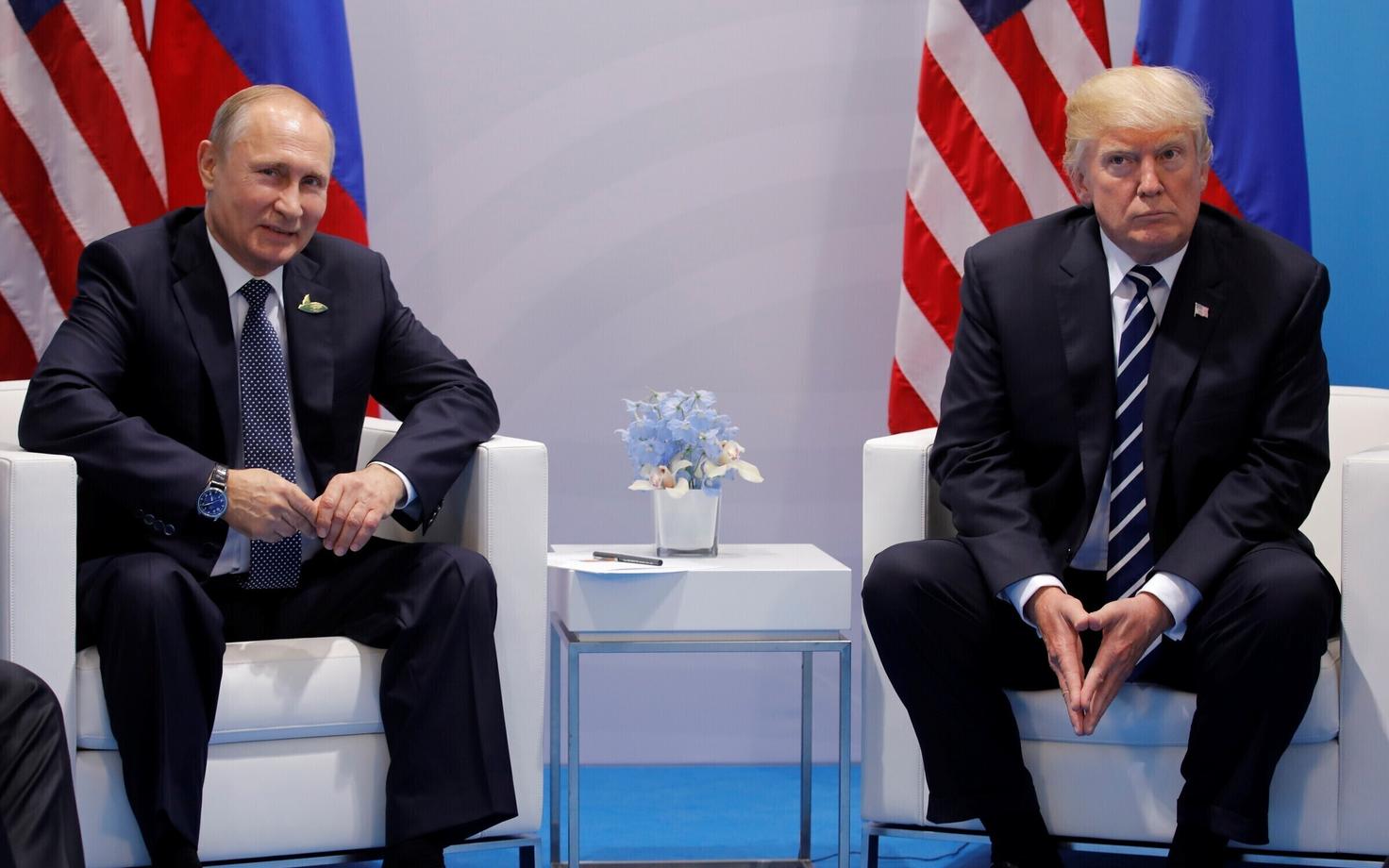 Владимир Путин и Дональд Трамп на саммите G20.