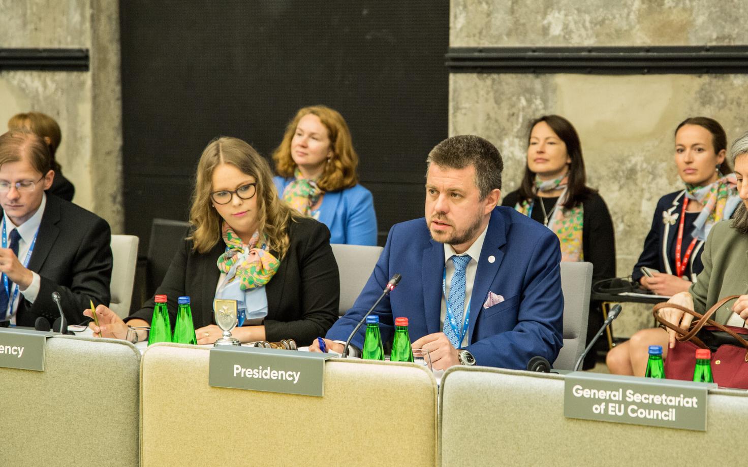 Urmas Reinsalu justiitsministrite mitteametlikul kohtumisel.