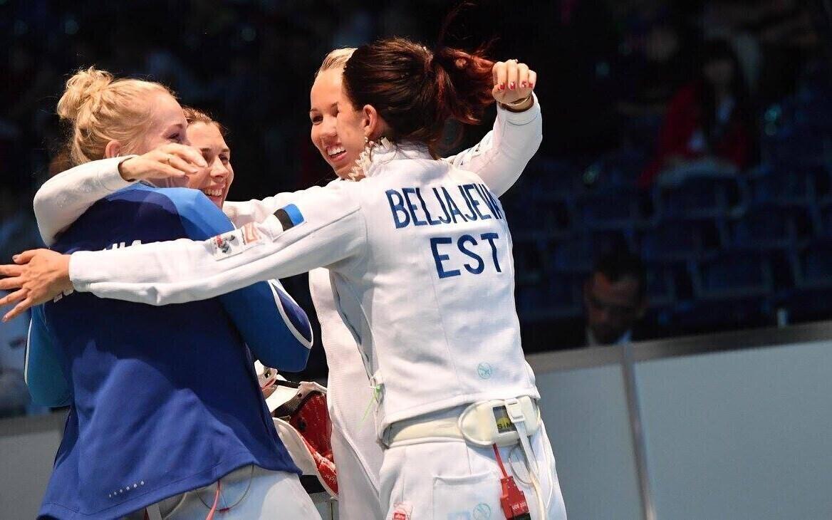 Кристина Кууск (слева), Ирина Эмбрих, Эрика Кирпу и Юлия Беляева.