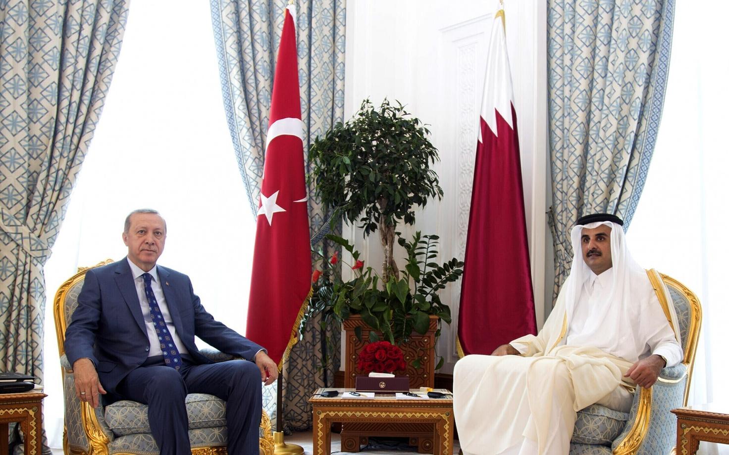 Türgi president Recep Tayyip Erdogan ja Katari emiir šeik Tamim bin Hamad Al Thani.