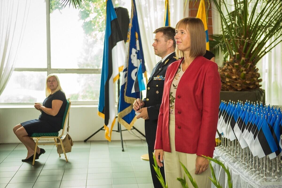 Кристиан Яани и Керсти Кальюлайд на торжественной церемонии