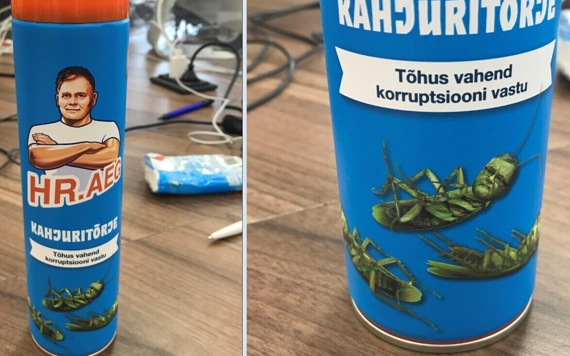 IRL-i putukamürgina vormistatud valimisreklaam.