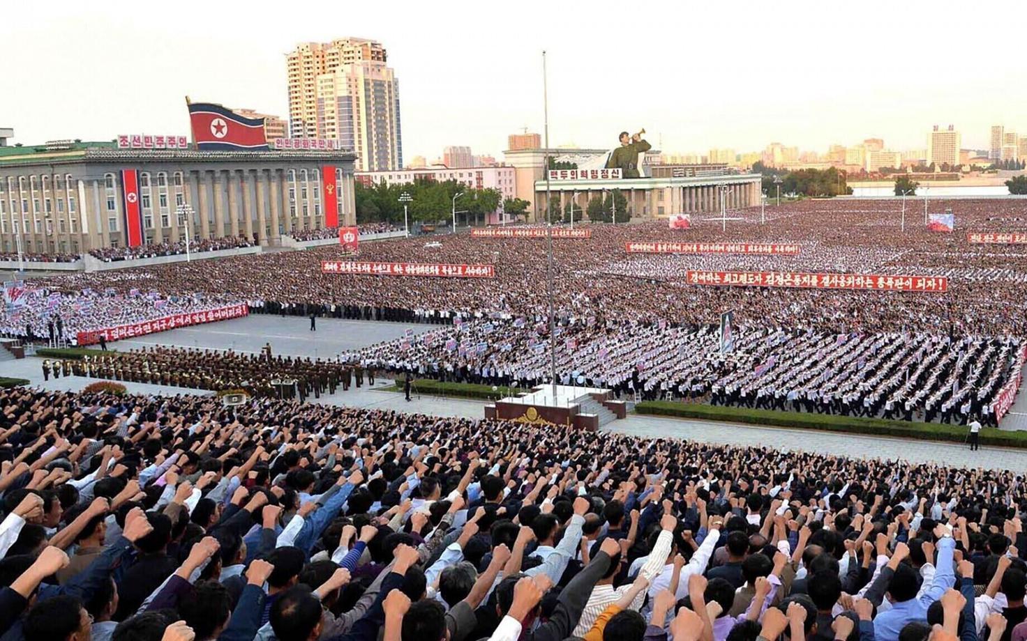 USA vastane meeleavaldus Pyongyangis.