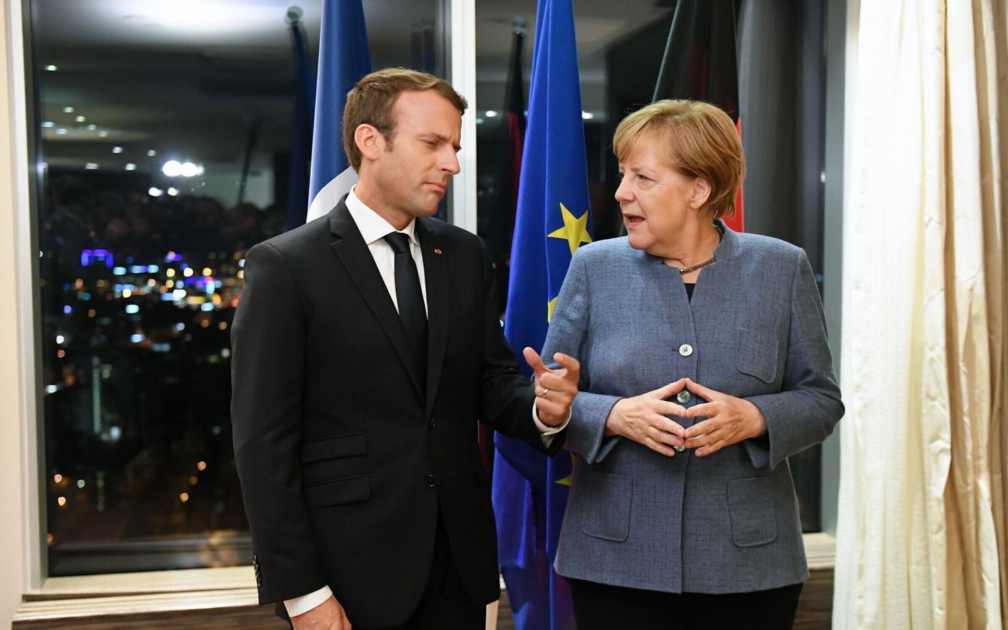 Эммануэль Макрон и Ангела Меркель.