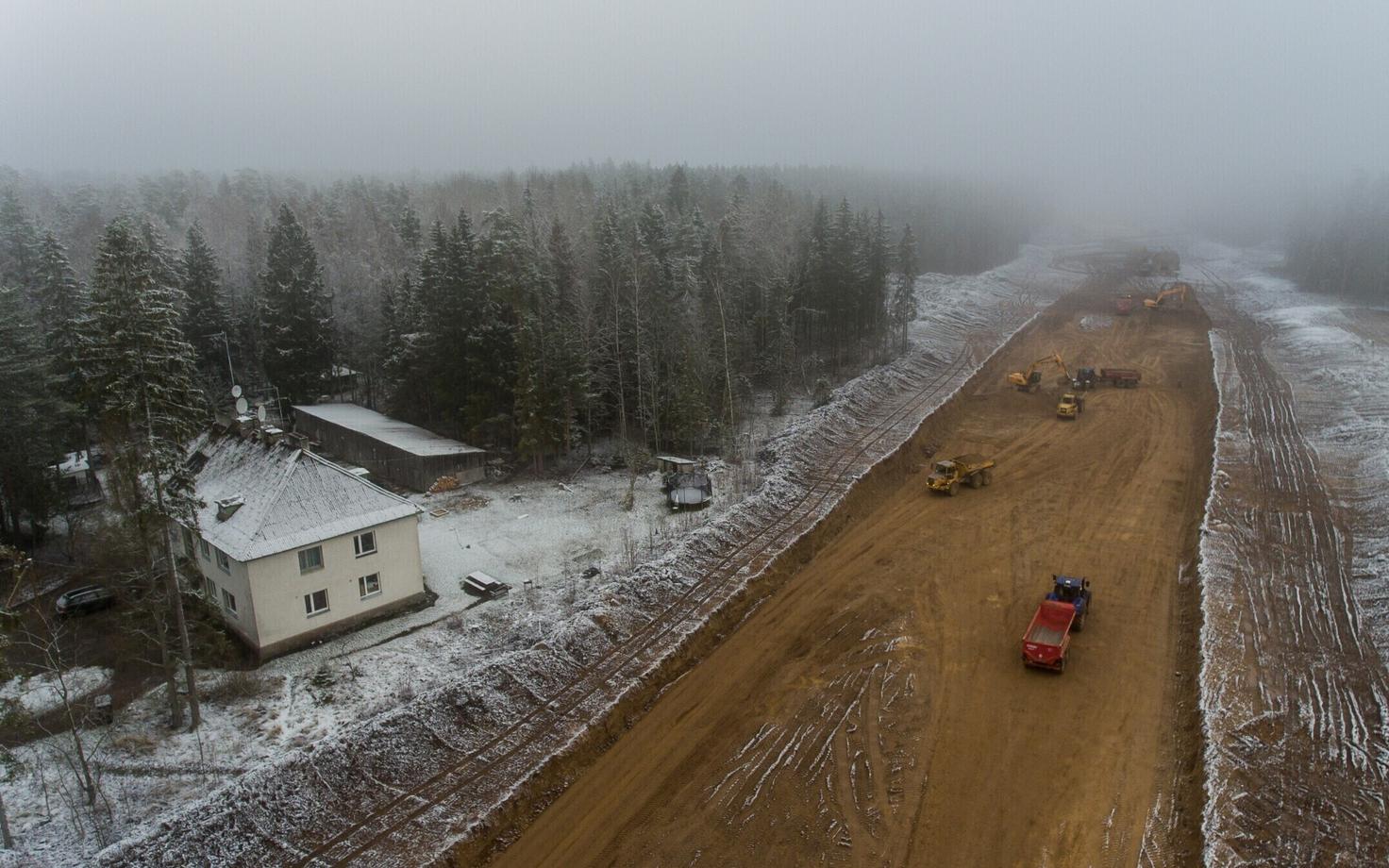 Строительство шоссе Таллинн-Тарту
