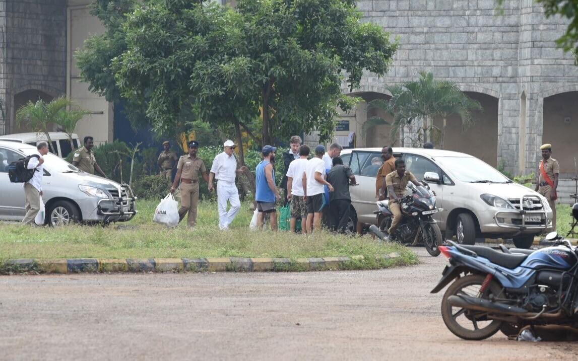 Times of India photo of the ship guards being released from prison. Nov. 28, 2017.