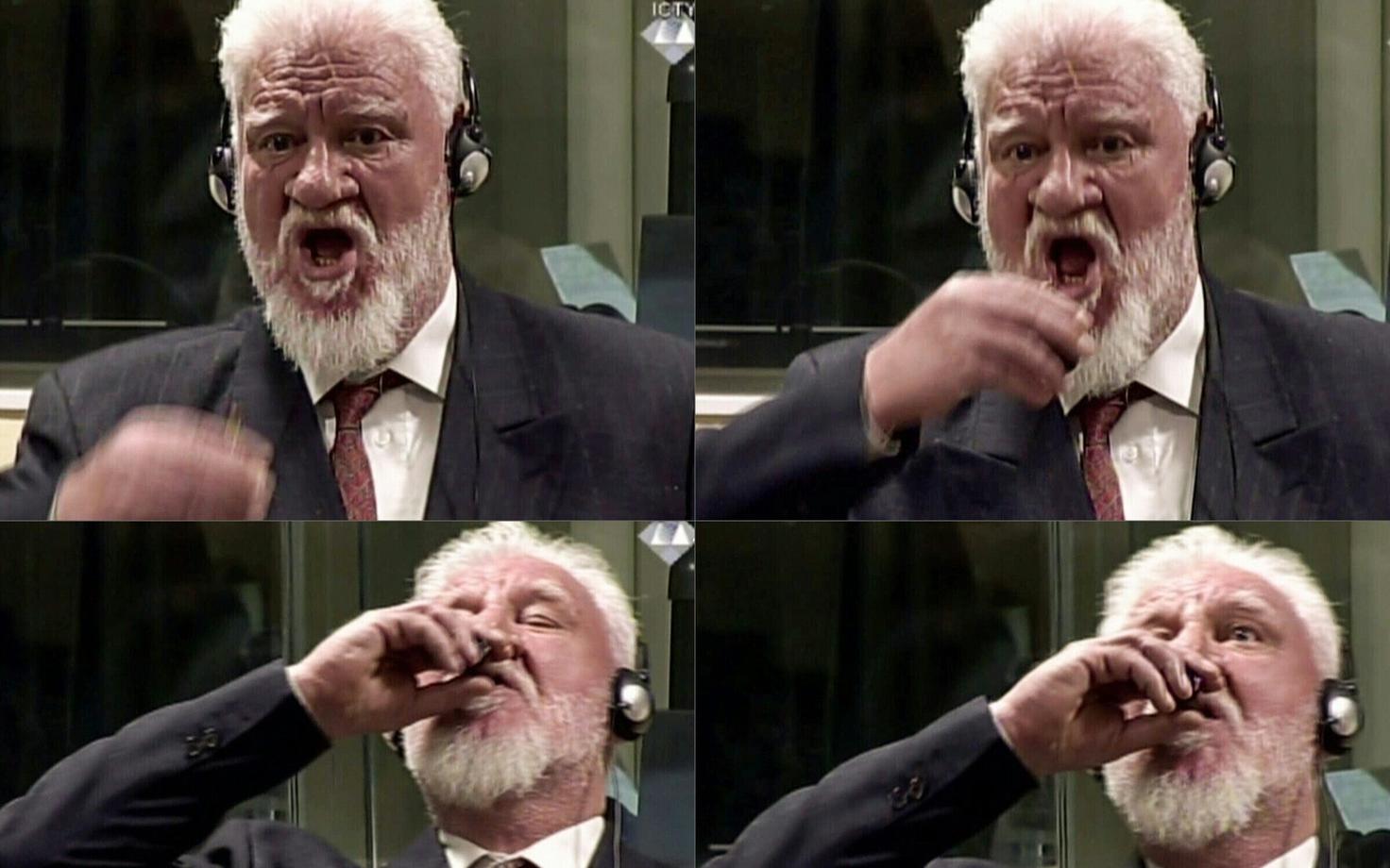 Слободан Пральяк принял яд во время оглашения приговора Международного трибунала по бывшей Югославии.