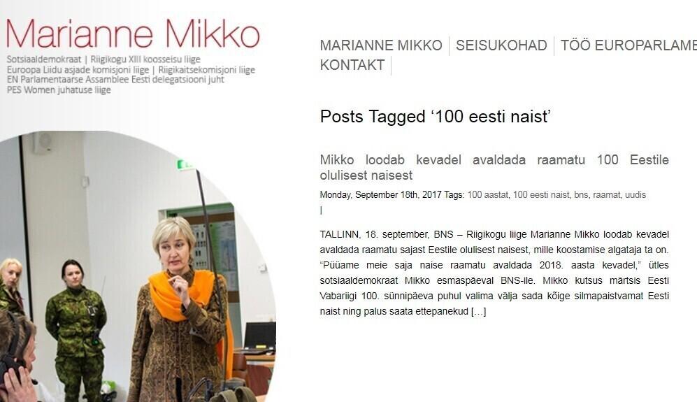 Marianne Mikko veebileht