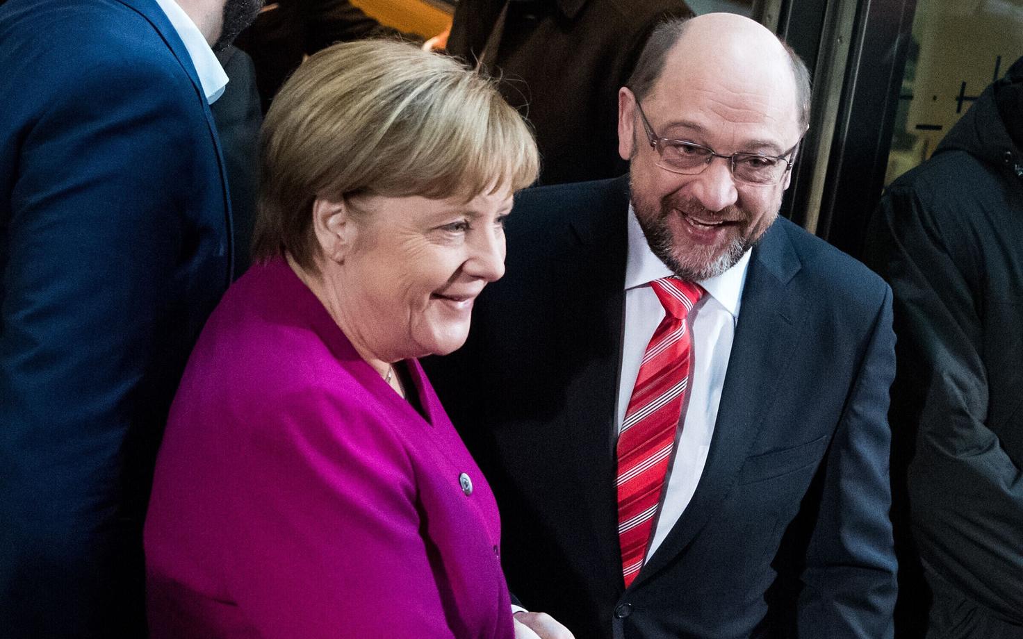 Ангела Меркель и Мартин Шульц.