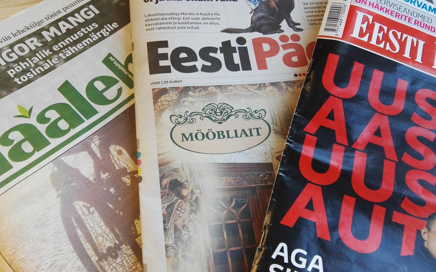 Eesti Ekspressi, Eesti Päevalehe ja Maalehe paberväljaanne.
