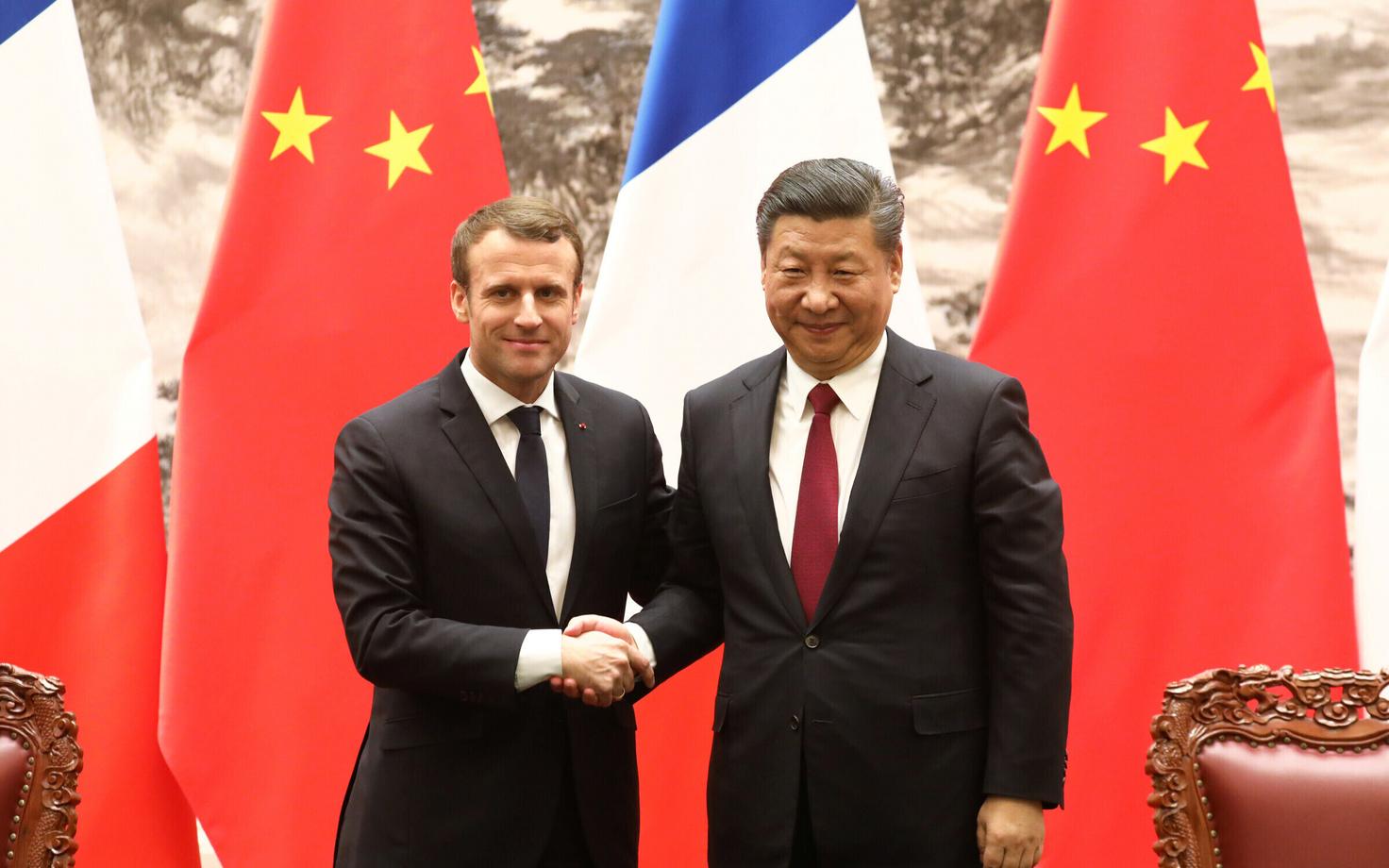 Presidendid Emmanule Macron ja Xi Jinping 9. jaanuaril Pekingis.