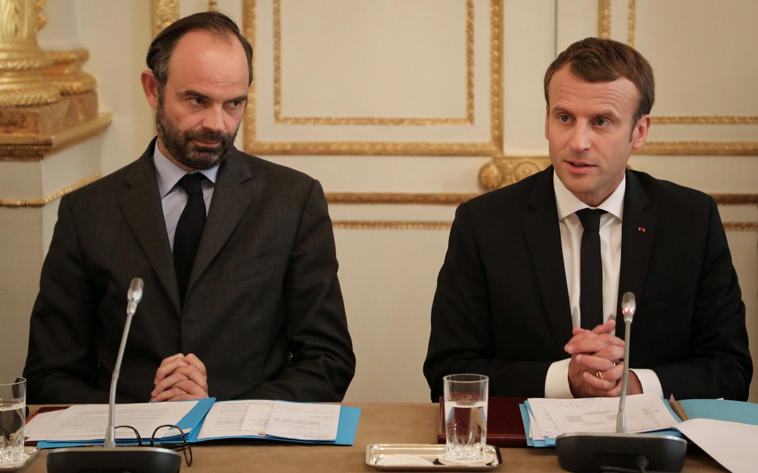 Prantsusmaa peaminister Édouard Philippe ja president Emmanuel Macron.