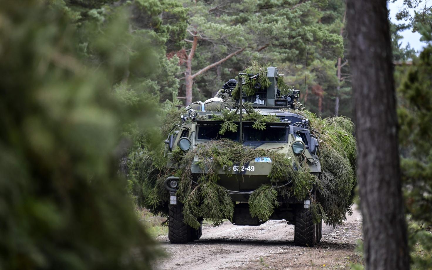 Soome Patria Soomuk ühisõppustel NATO-ga Gotlandi saarel.