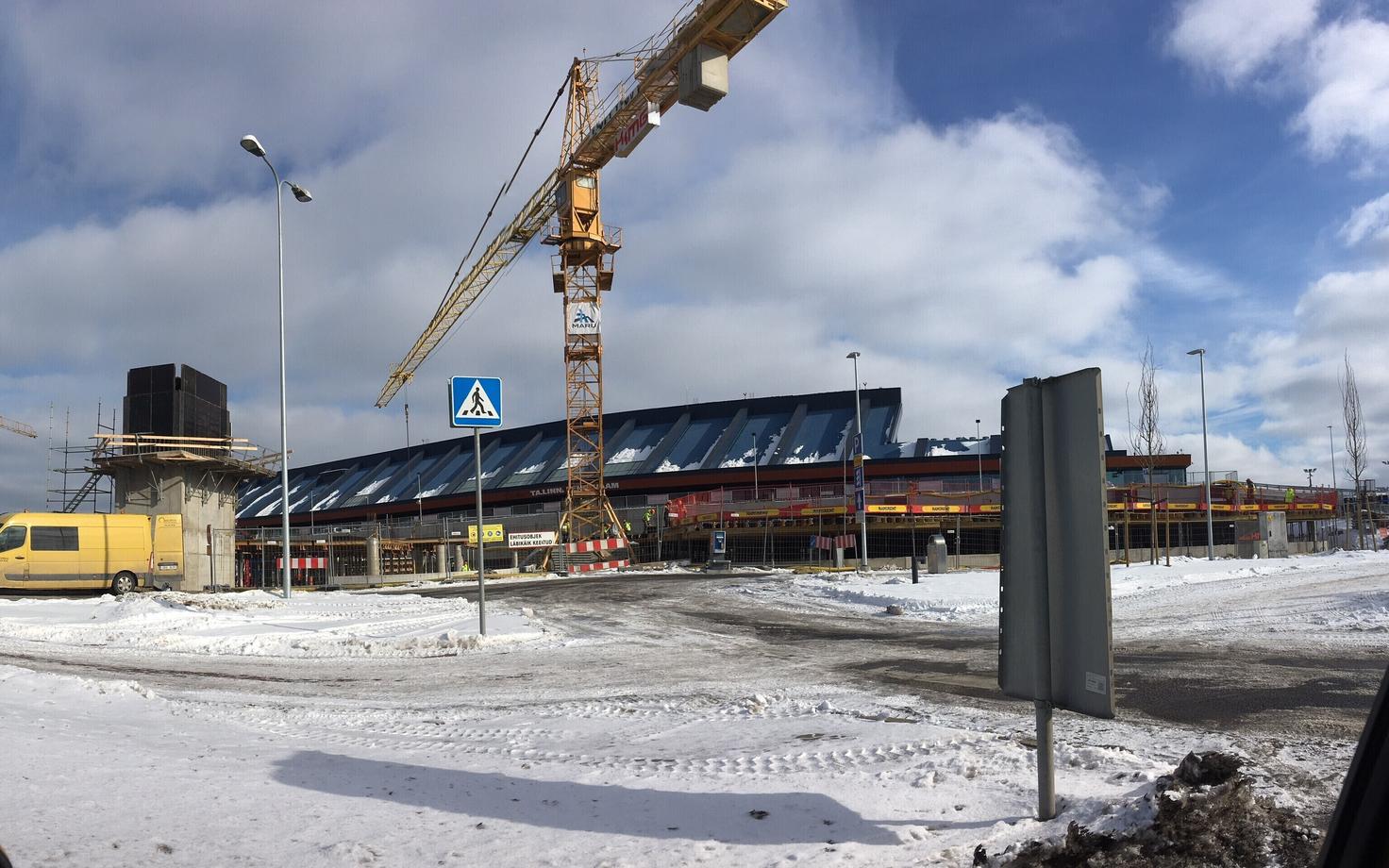 Construction work still underway at Tallinn Airport.