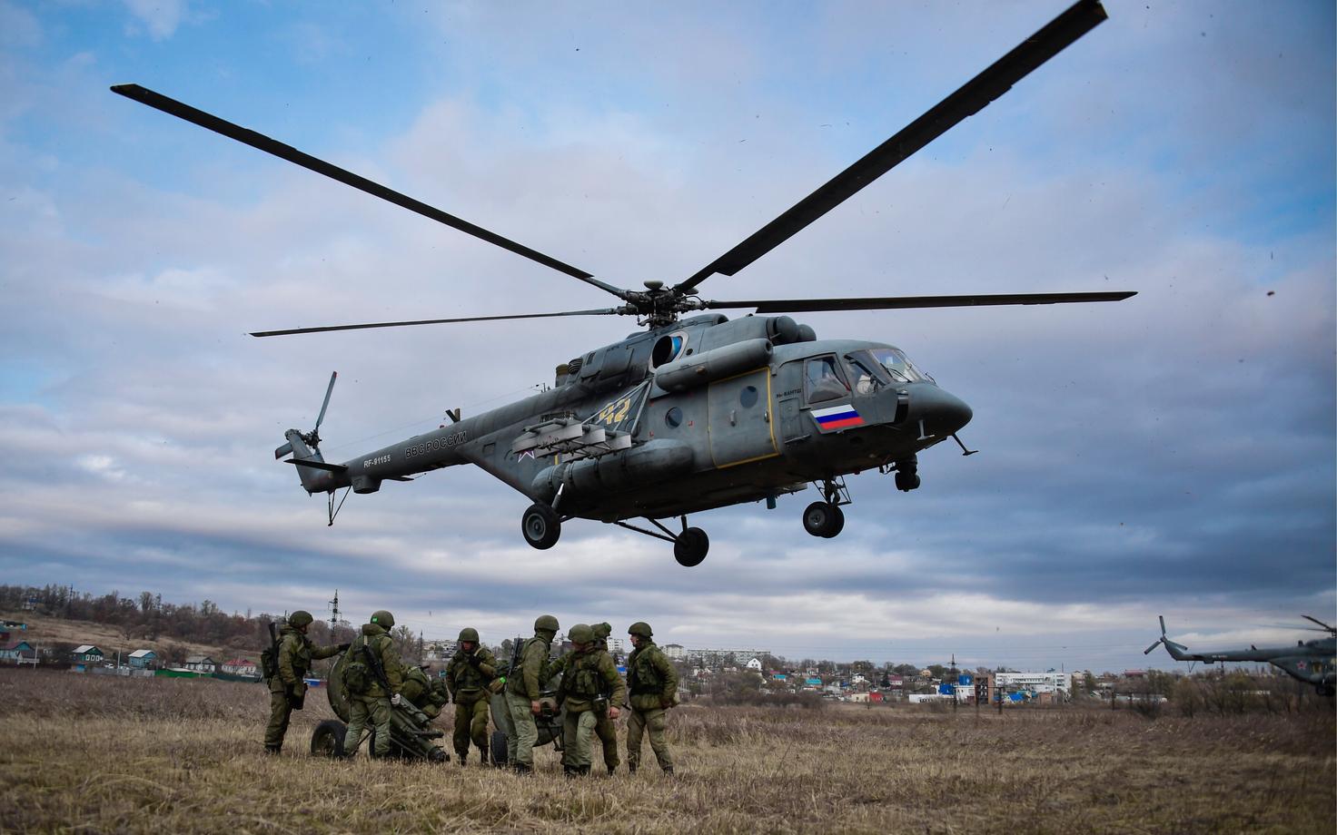 At an exercise of the Russian military. Image is illustrative