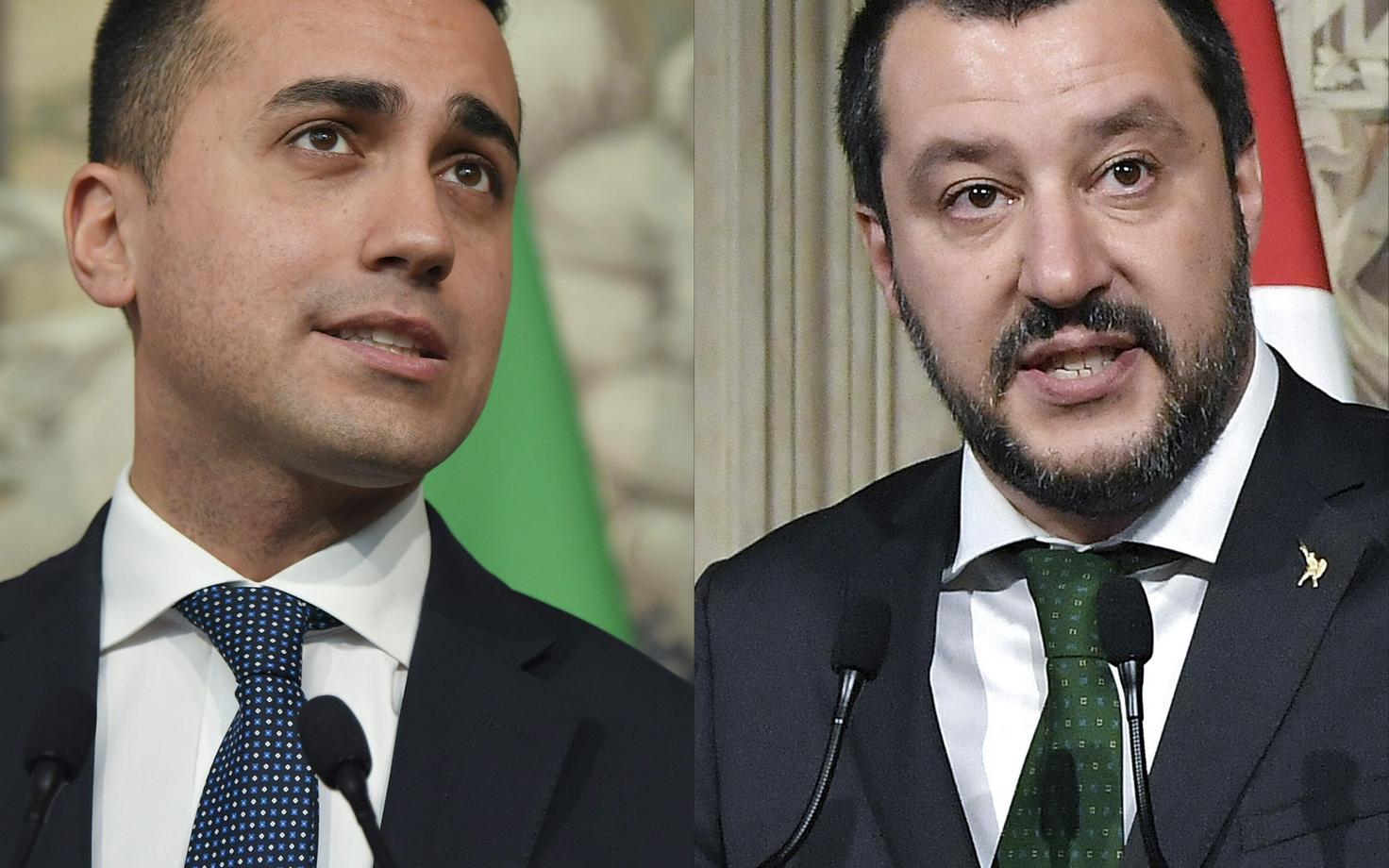 M5S-i juht Luigi di Maio ja Liiga liider Matteo Salvini.