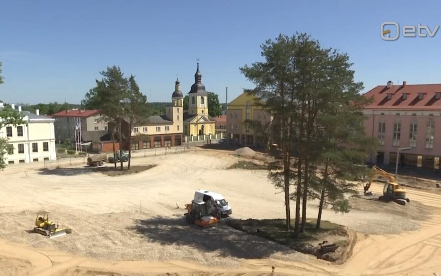 Võru keskväljaku ehitus.