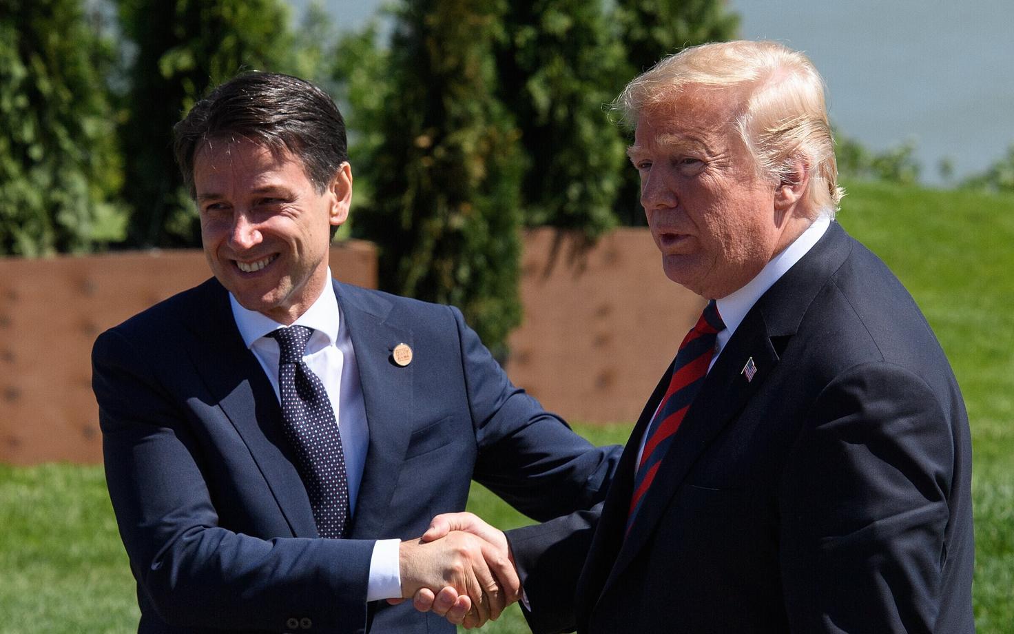 Giuseppe Conte ja Donald Trump.