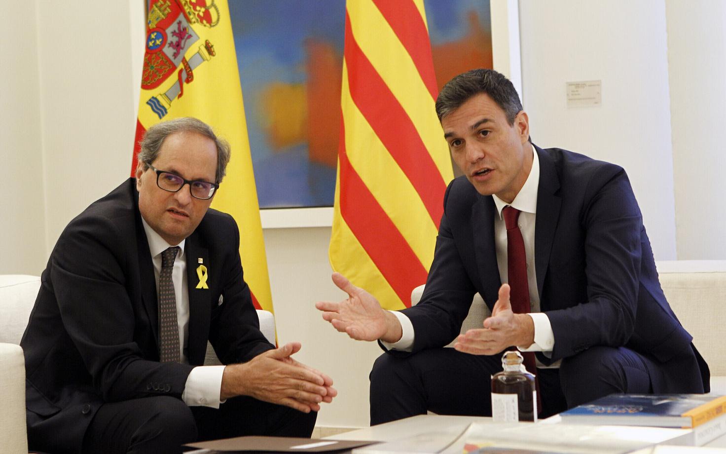 Quim Torra ja Pedro Sanchez 9. juulil.