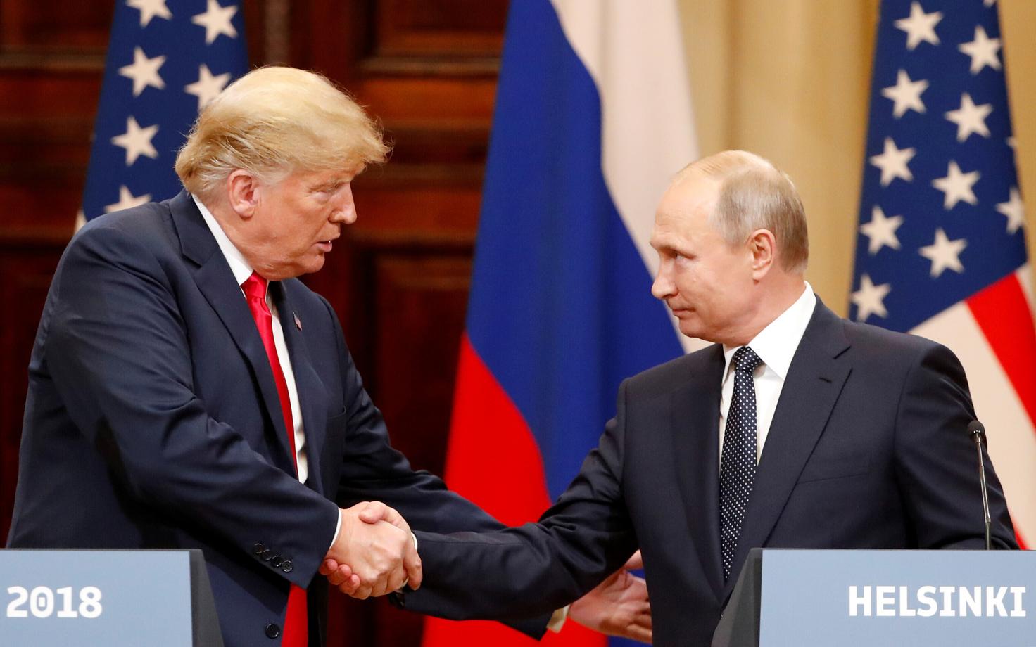 Дональд Трамп и Владимир Путин.