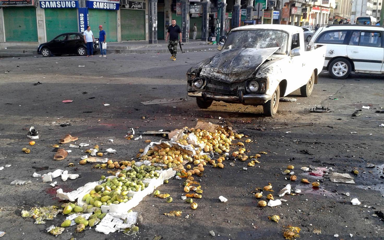 Sündmuskoht Sweida linnas 25. juulil.