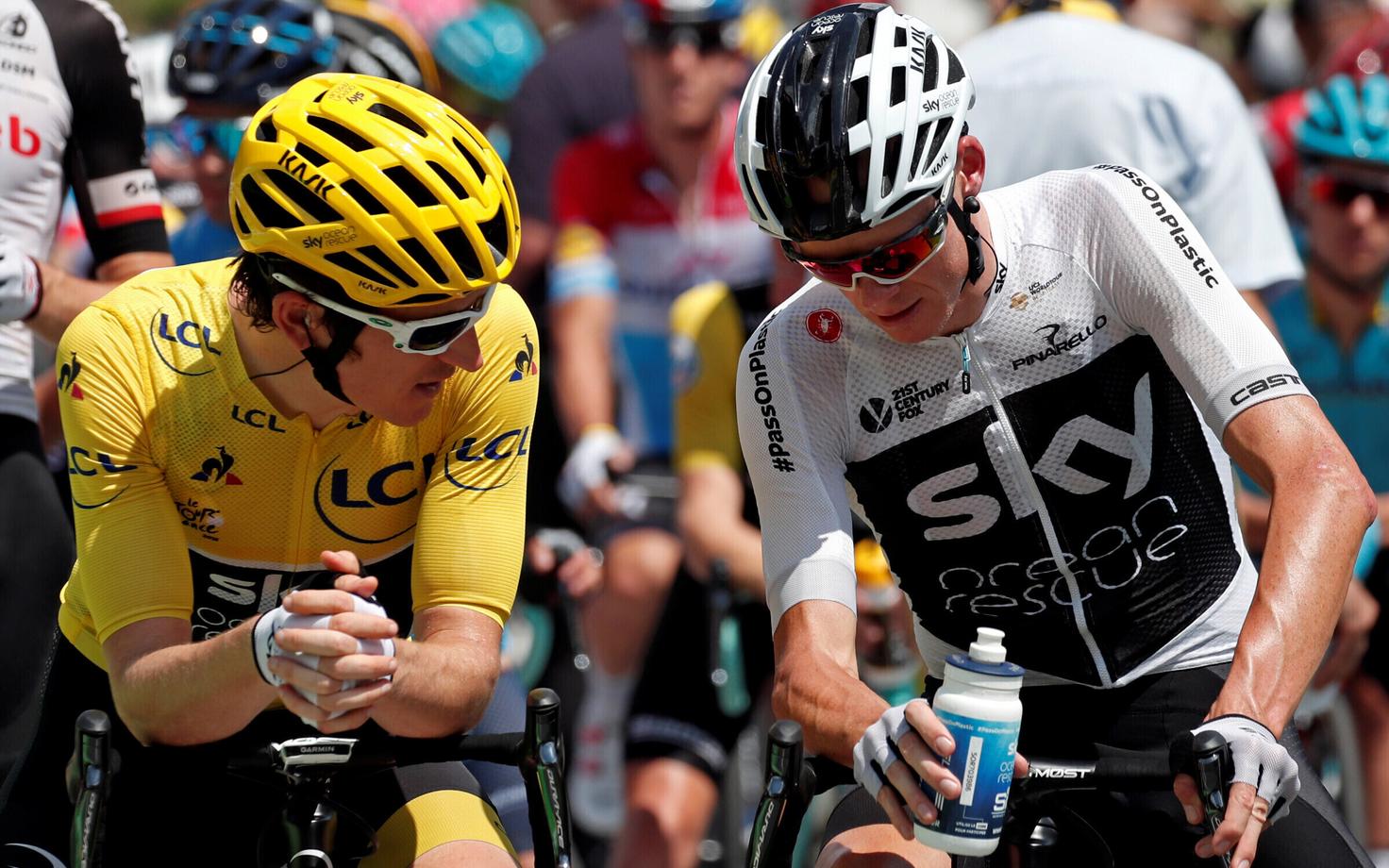 Geraint Thomas ja Chris Froome.