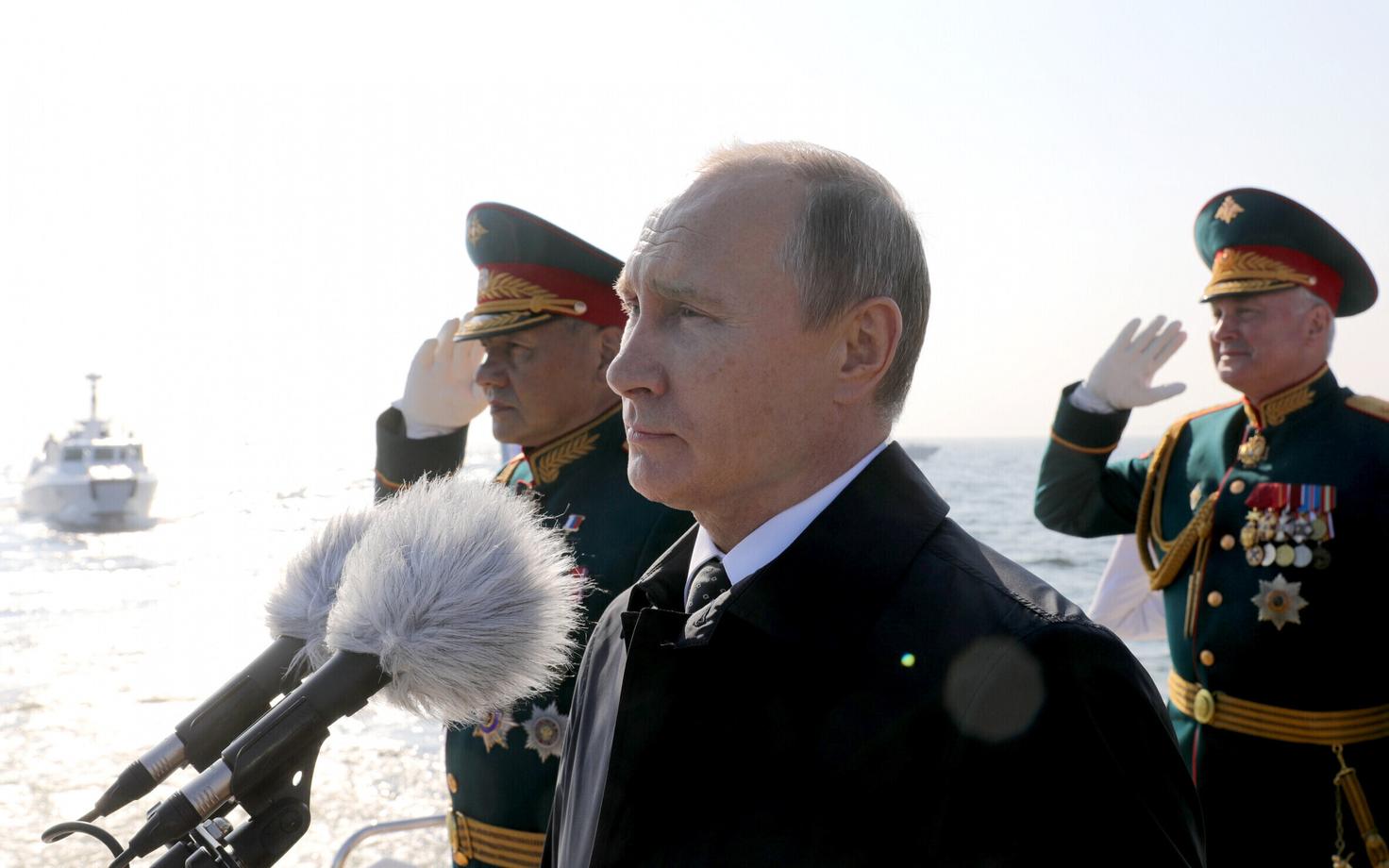 Venemaa president Vladimir Putin mereväeparaadil 2018. aasta juulis.