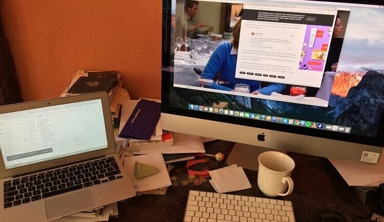 Stsenaristi töölaud nii, nagu see on.