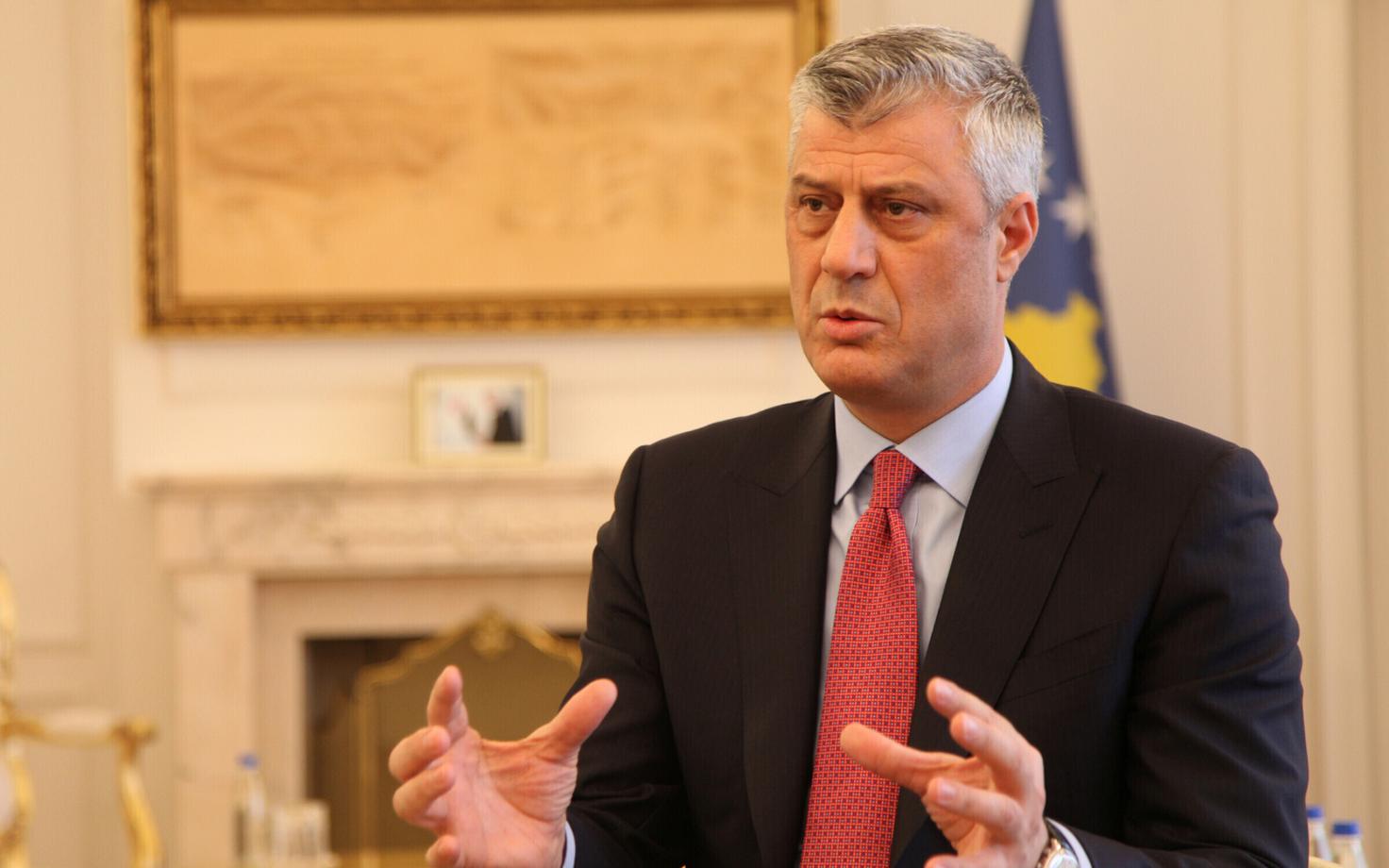 Kosovo president Hashim Thaci.