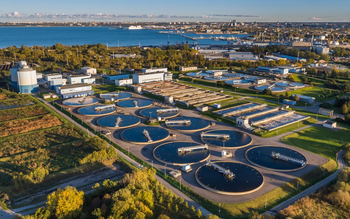 Paljassaare waste water treatment plant in North Tallinn.