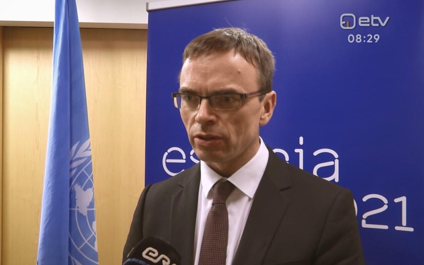 Minister of Foreign Affairs Sven Mikser (SDE) at the UN General Assembly in New York. 25 September 2018.