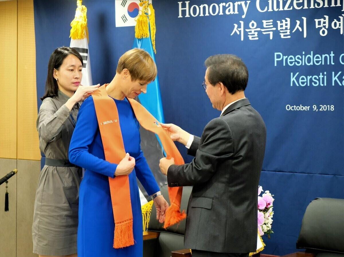 Керсти Кальюлайд в Сеуле.