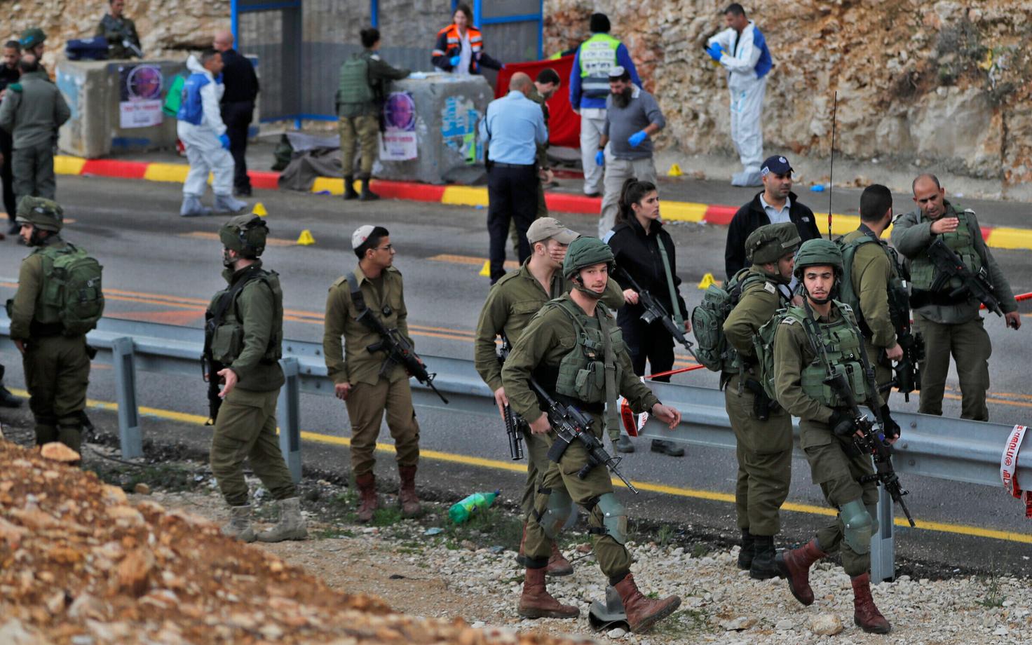 Iisraeli sõdurid sündmuskohal.