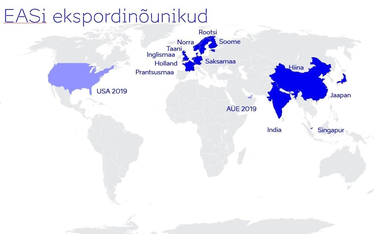 Зарубежные представительства EAS.