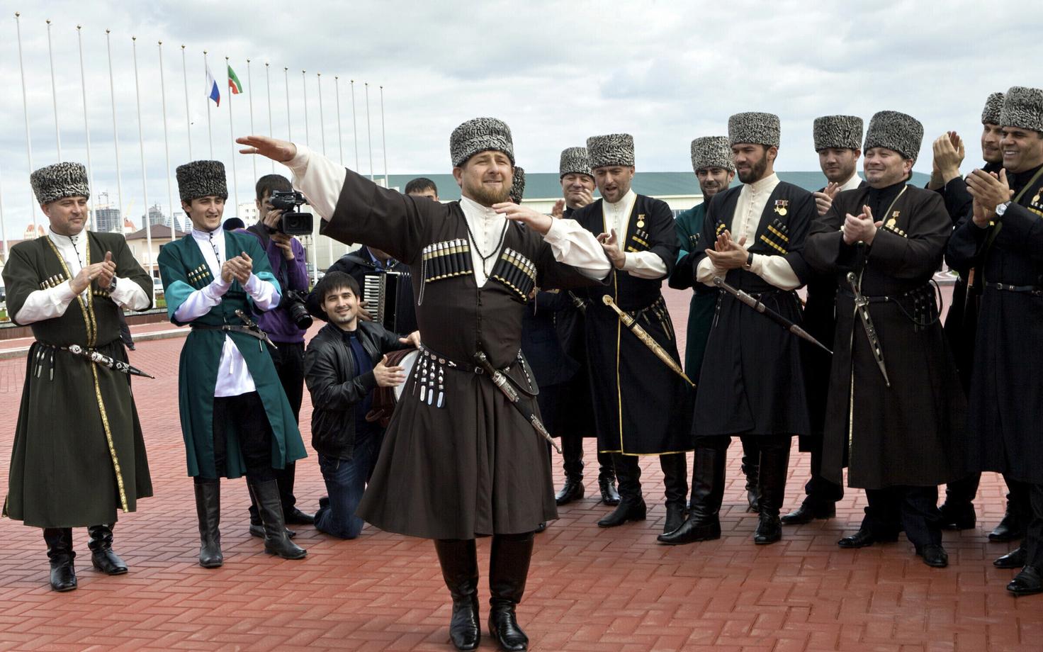 Глава Чечни Рамзан Кадыров на празднике в 2011 году.