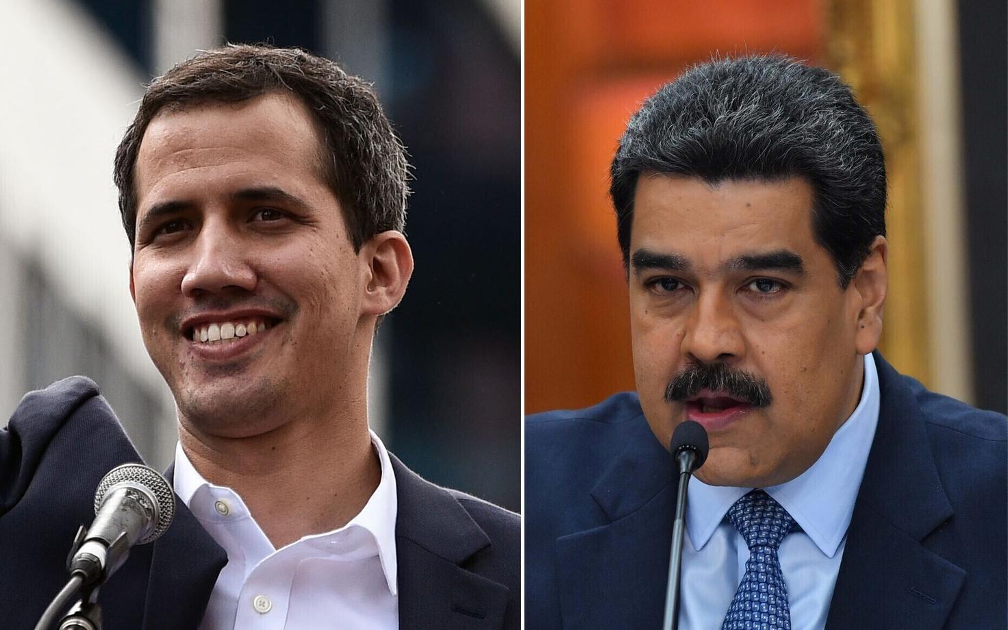 Лидер венесуэльской оппозиции Хуан Гуайдо и президент республики Николас Мадуро.