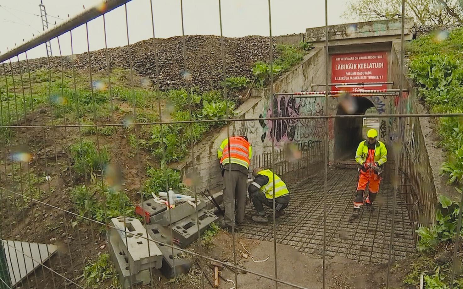 Железнодорожный туннель в столичном районе Кристийне.