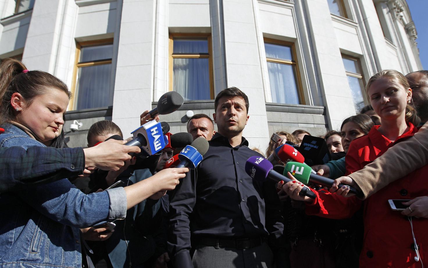 Ukraina presidendiks valitud Volodõmõr Zelenski Kiievis.