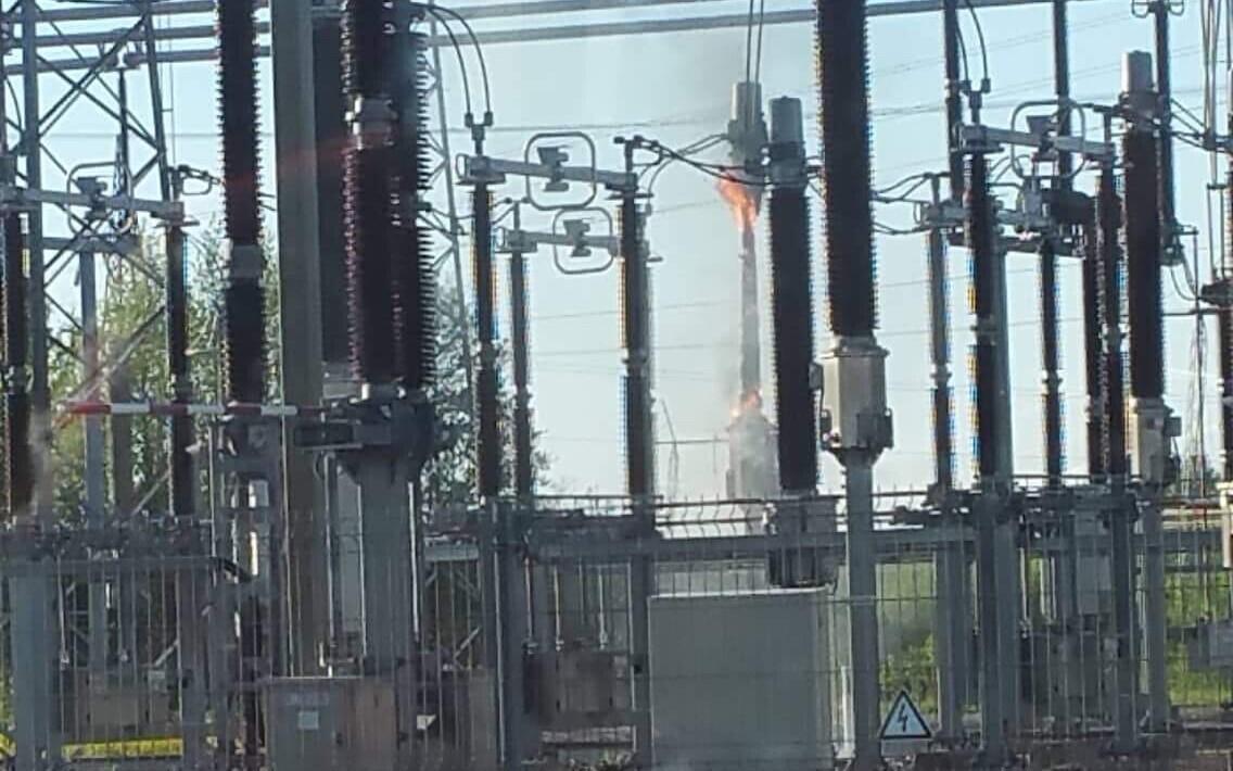 Фотография читателя. Пожар на подстанции