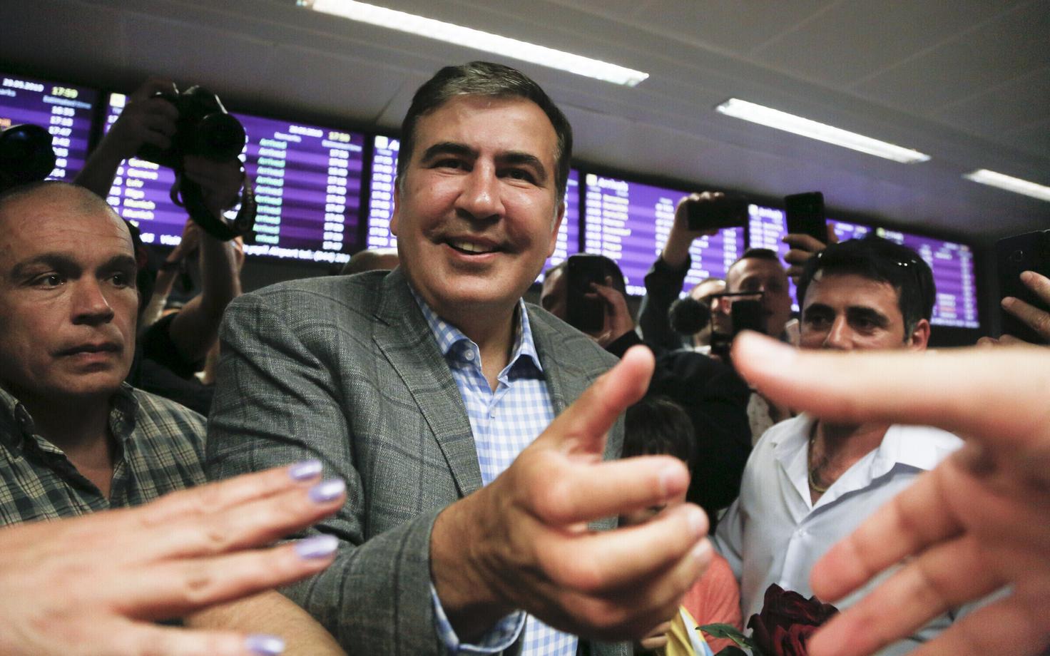 Михаил Саакашвили в киевском аэропорту